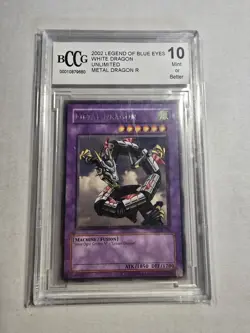 Metal Dragon LOB-102 Unlimited Rare BCCG 10 Graded - Image 1