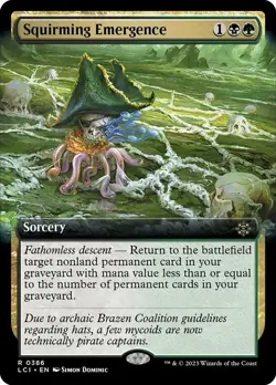 1 x Squirming Emergence - Extended Art - The Lost Caverns of Ixalan - NM-Mint - - Image 1