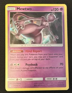 Pokemon TCG Mewtwo - 75/214 (Unbroken Bonds) (Cracked Ice Holo) Promo Card MP - Image 1