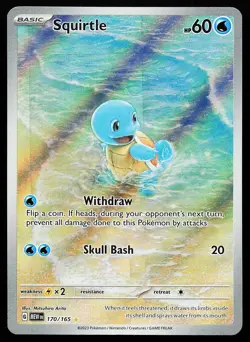 Squirtle 170/165 Holo Illustration Rare 151 Pokemon Card - Image 1