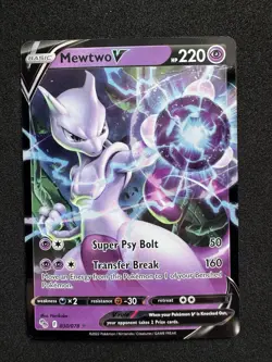Mewtwo V Pokemon GO 030/078 Ultra Rare Holo NM Pokemon Card English - Image 1