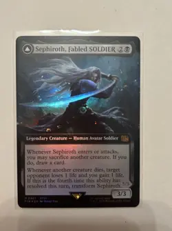 MTG Final Fantasy Sephiroth Lot 2: Fabled SOLDIER + One-Winged Angel Foil - Image 1