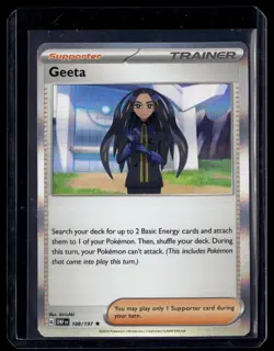 Pokemon Cards Greeta Trainer Support Card: Pokemon Obsidian Flames Holo #188/197 - Image 1