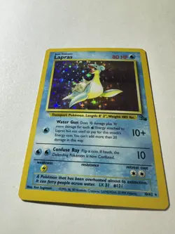 Pokemon Fossil Lapras Holo Rare 10/62 Vintage WOTC 1999 MP - Image 2