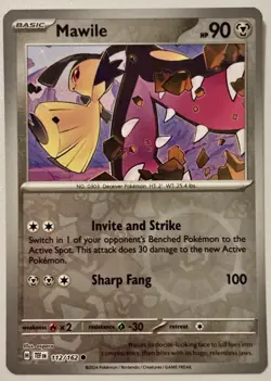 Mawile 112/162 Common Temporal Forces Pokemon Reverse Holo Near Mint - Image 1