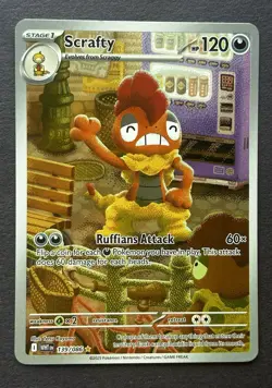 Pokemon Scrafty 139/086 Sv White Flare Illustration Rare Holo Stage 1 HP120 EN - Image 1