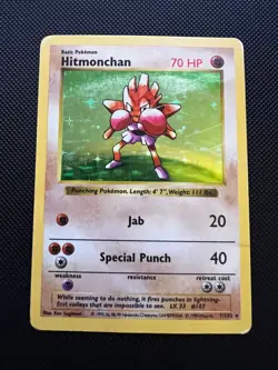 Pokemon Hitmonchan Shadowless 7/102 Base Set 1999 - Image 1