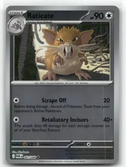 Raticate 061/088 Reverse Holo ME03: Perfect Order Pokemon TCG - Image 1