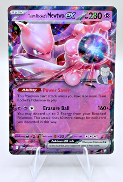 Team Rocket's Mewtwo EX 081/182 (NM) Destined Rivals Double Rare Pokemon - Image 1