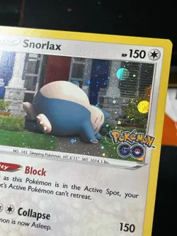 Pokemon TCG Snorlax Pokemon GO 055/078 Holo Rare COSMO SWIRL 💫 NM - Image 2
