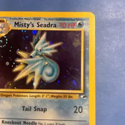 Pokemon WOTC Misty’s Seadra 9/132 1st Edition Holo Gym Heroes LP/NM *Swirl* - Image 3