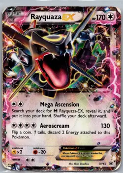 Rayquaza EX #XY69 Shiny Pokemon XY BLACK STAR PROMO English Holo - Image 1