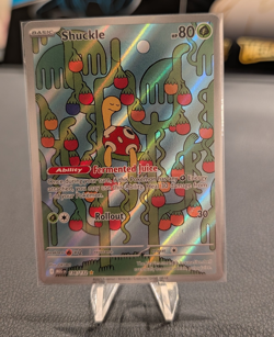 Pokemon TCG Shuckle 136/132 ME01 Mega Evolution Illustration Rare Holo EN 80 HP - Image 1