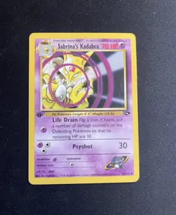 Sabrina's Kadabra 1st Edition 2000 Gym Challenge 58/132 Pokemon TCG - Image 1