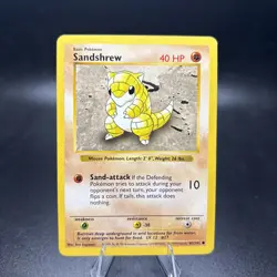 Sandshrew 62/102 Unlimited C Base Set Shadowless NM/LP Pokemon -j - Image 1