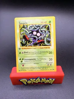 1st Edition Tangela 66/102 Common Base Set Shadowless Pokemon NM - Image 1