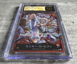 One Piece TCG Monkey D. Luffy Leader CGC 10 Pristine Deck EX Gear 5 ST21-001 (1) - Image 3