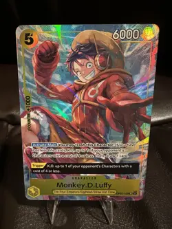 One Piece Monkey.D.Luffy OP07-109 SR Alt Art TCG Promo Foil Super Rare - Image 1