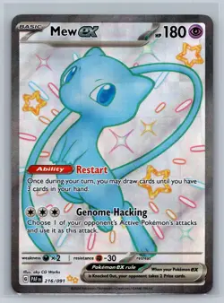 Mew ex 216/091 Shiny Ultra Rare Paldean Fates Pokemon Card Near Mint - Image 1