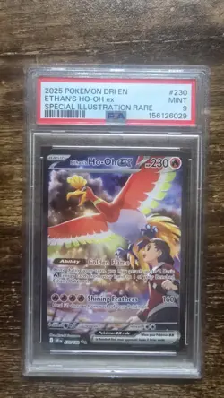 Pokemon TCG Ethan's Ho-Oh EX Sir 230/182 Destined Rivals PSA 9 English Card - Image 1