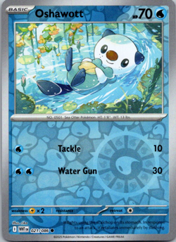 Oshawott 021/086 Reverse Holo White Flare English Pokemon Card - Image 1