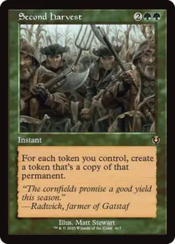 Second Harvest (Retro Frame) - Near Mint MTG Innistrad Remastered - Image 1