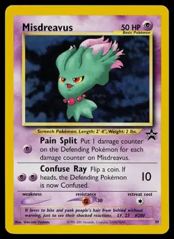 Pokemon Card - Misdreavus Wotc Black Star Promo 39 Promo - Image 1