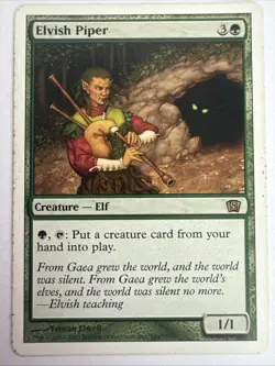 1x Moderately Played, English, Elvish Piper - Eighth Edition - MTG - Image 1