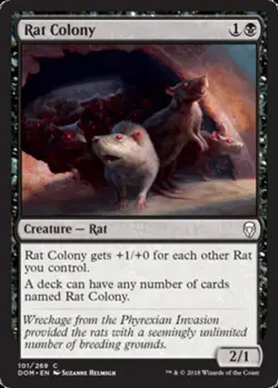 MTG Rat Colony, Light Play, English Dominaria - Image 1