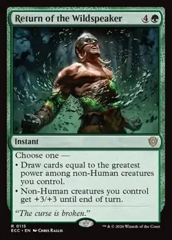 1x Return of the Wildspeaker NM Eng MTG - Lorwyn Eclipsed Commander - Image 1