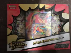 Pokemon TCG: Mega Evolution—Ascended Heroes Mega Emboar ex Box New Sealed - Image 1