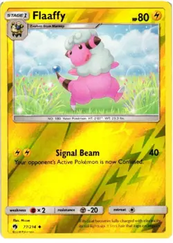 Flaaffy 77/214 Uncommon Lost Thunder Pokemon Reverse Holo Near Mint - Image 1
