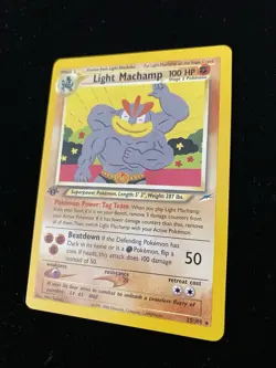 Pokemon TCG Light Machamp 25 1st Edition Neo Destiny LP - Image 3