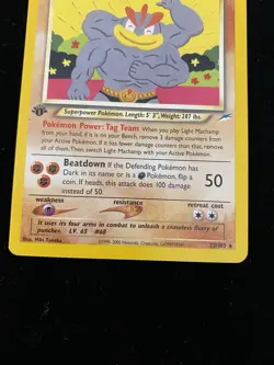 Pokemon TCG Light Machamp 25 1st Edition Neo Destiny LP - Image 5