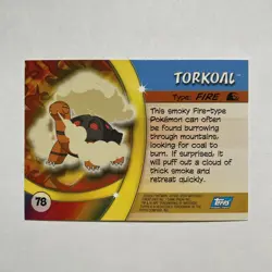 Torkoal #78 Pokemon 2004 Topps Advanced Challenge - Image 2