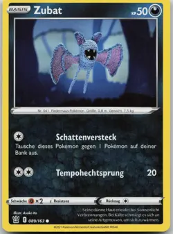 Asako Ito Knit Zubat 089/163 - Kampfstile - DE - NM - Pokemon TCG Karte - Image 1