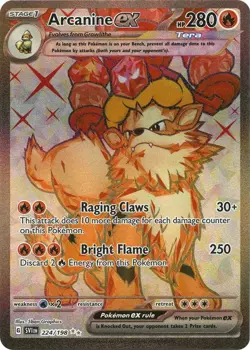 Arcanine ex 224/198 Scarlet and Violet SVI Ultra Rare mint 224 Pokemon - Image 1