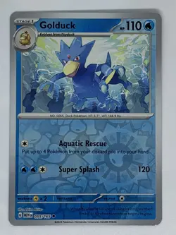 Golduck Reverse Holo 055/165 Scarlet & Violet 151 Pokemon Card NM - Image 1