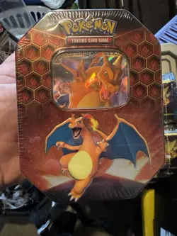 Pokemon TCG Hidden Fates Tin Charizard-GX Raichu-GX Gyarados-GX Sealed - Image 1