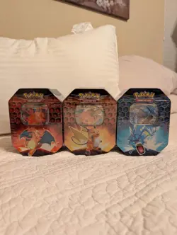 Pokemon Hidden Fates GX Tins Charizard, Gyarados, Raichu Set of 3, Sealed - Image 1