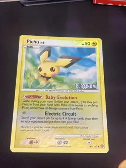 Pokemon 2008 Platinum Burger King Pichu Reverse Holo #45/100 Lightly Played - Image 1