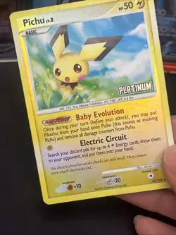 Pokemon 2008 Platinum Burger King Pichu Reverse Holo #45/100 Lightly Played - Image 2