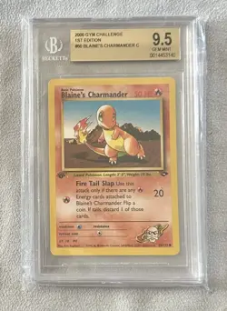 2000 POKEMON GYM CHALLENGE SET 1ST EDITION BLAINES CHARMANDER 60/132 BGS 9.5 - Image 1