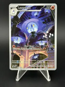 Lampent 102/086 White Flare Illustration Rare Full Art Holo Pokemon Card NM - Image 1