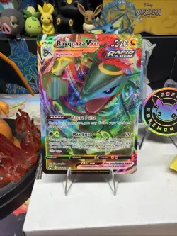 Pokemon TCG Rayquaza VMAX Rapid Strike Crown Zenith Holo Ultra Rare Card 102/159 - Image 1