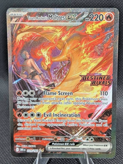 Team Rockets Moltres EX Destined Rivals Card 229/182 SIR Stamped Promo Pokemon - Image 1