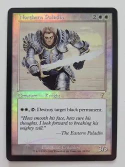 FOIL Northern Paladin 7th Edition NM Rare Magic The Gathering Card MTG Excellent - Image 1