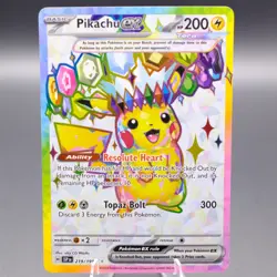 Pikachu ex 219/191 Ultra Rare SV08: Surging Sparks Pokemon TCG NM - Image 1