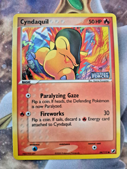 CYNDAQUIL REVERSE HOLO STAMP 54/115 EX UNSEEN FORCES POKEMON ENGLISH MP - Image 1