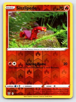 Sizzlipede 029/163 Common Battle Styles Pokemon Reverse Holo Near Mint - Image 1
